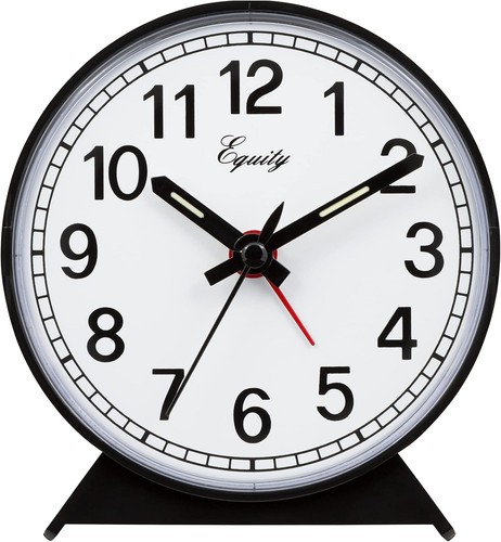 Black analog wind alarm - black, wind-up