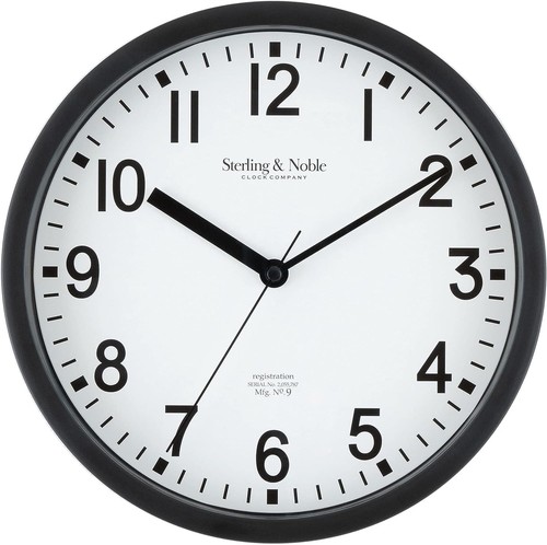 Modern wall clock - modern, black